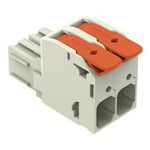 Gniazdo 1-przewodowe, dźwignia, Push-in CAGE CLAMP®, 16 mm2, raster 10,16 mm, 2-biegunowe 100% ochrona przed błędnym połączeniem, zestyki posrebrzane, 16,00 mm2, jasnoszary