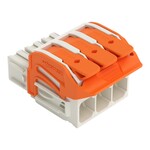 Gniazdo 1-przewodowe, dźwignia, Push-in CAGE CLAMP®, 16 mm2, raster 10,16 mm, 3-biegunowe 100% ochrona przed błędnym połączeniem, środkowy zaczep ryglujący, zestyki posrebrzane, 16,00 mm2, jasnoszary
