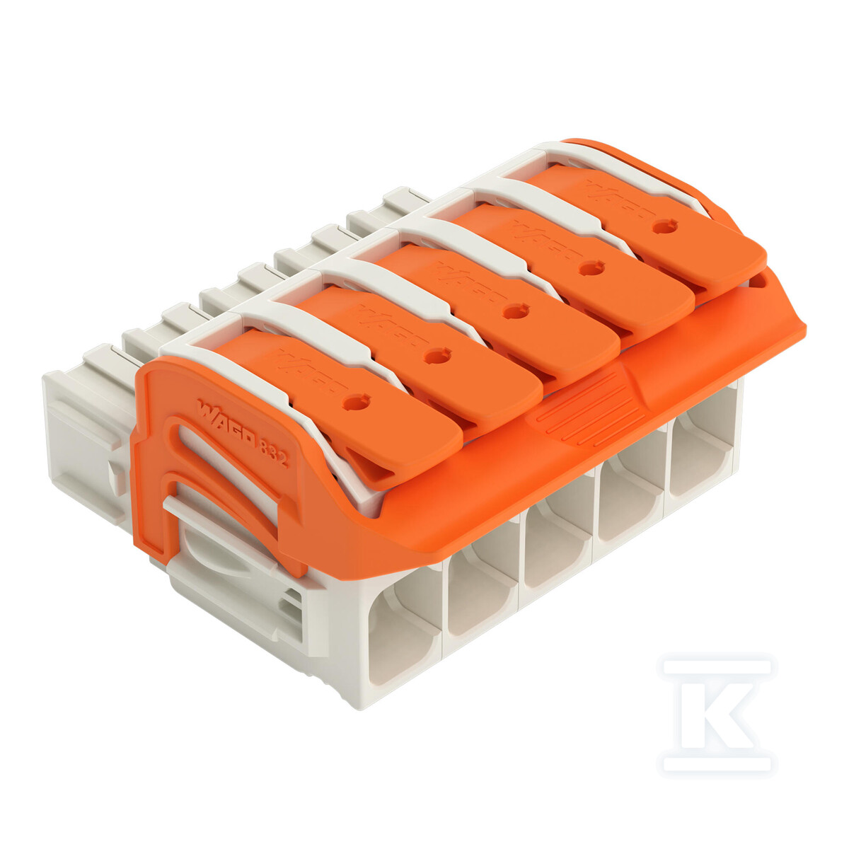 Gniazdo 1-przewodowe, dźwignia, Push-in - 832-1105/320-000