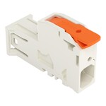 Wtyk 1-przewodowy, dźwignia, Push-in CAGE CLAMP®, 16 mm2, raster 10,16 mm, 1-biegunowe 100% ochrona przed błędnym połączeniem, zestyki posrebrzane, 16,00 mm2, jasnoszary