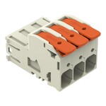 Wtyk 1-przewodowy, dźwignia, Push-in CAGE CLAMP®, 16 mm2, raster 10,16 mm, 3-biegunowe 100% ochrona przed błędnym połączeniem, zestyki posrebrzane, 16,00 mm2, jasnoszary