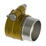 Złączka mosiężna przejściowa do wspawania HELA-L 140x12.7mm-139/123mm (Dz/Dw części do wspawania) PN6, do rur preizolowanych Pex/PE, oznaczenie: L 140 139,7-6