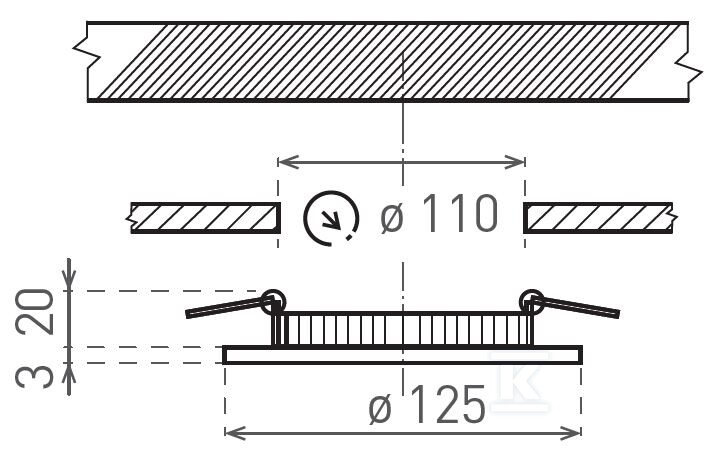 Oprawa LED do zabudowy p/t (Downlight - GXDW402