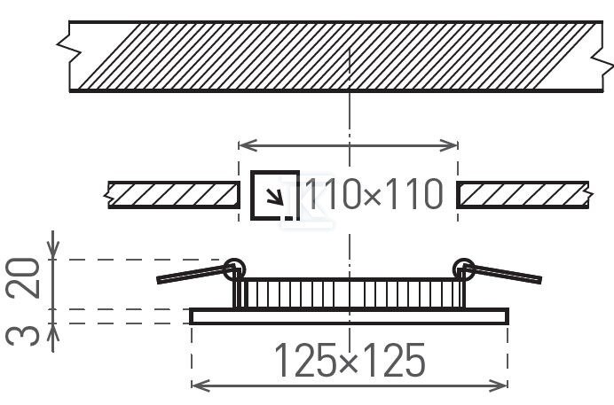 Oprawa LED do zabudowy p/t (Downlight - GXDW403