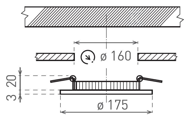 Oprawa LED do zabudowy p/t (Downlight - GXDW406