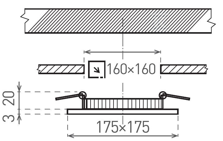 Oprawa LED do zabudowy p/t (Downlight - GXDW407