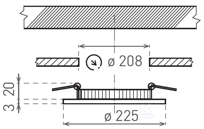 Oprawa LED do zabudowy p/t (Downlight - GXDW410