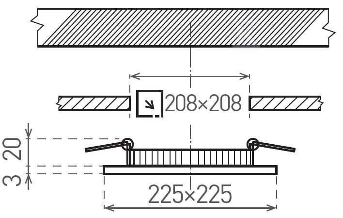 Oprawa LED do zabudowy p/t (Downlight - GXDW411