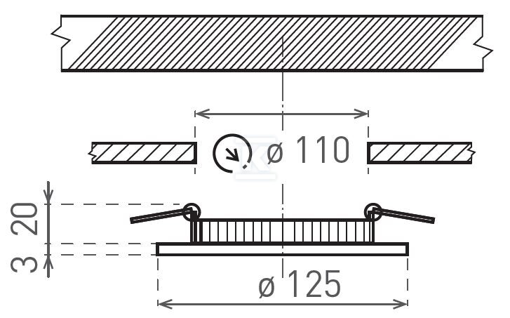 Oprawa LED do zabudowy p/t (Downlight - GXDW400