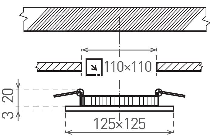 Oprawa LED do zabudowy p/t (Downlight - GXDW401