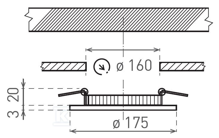 Oprawa LED do zabudowy p/t (Downlight - GXDW404
