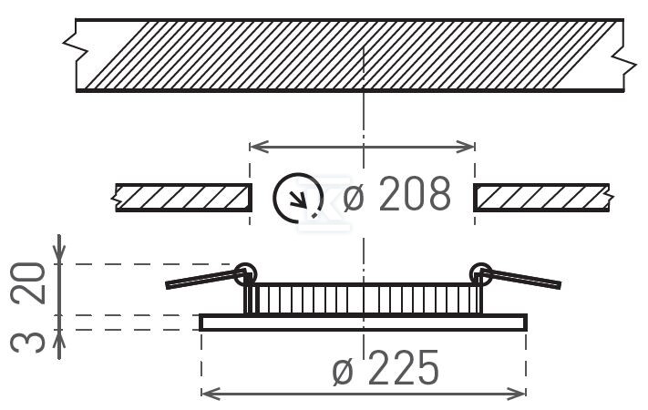 Oprawa LED do zabudowy p/t (Downlight - GXDW408