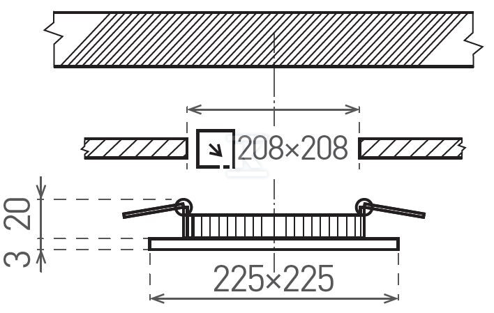 Oprawa LED do zabudowy p/t (Downlight - GXDW409