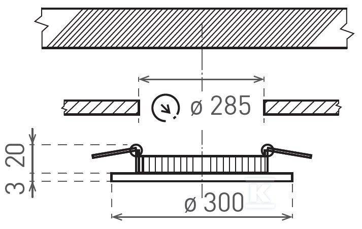 Oprawa LED do zabudowy p/t (Downlight - GXDW412