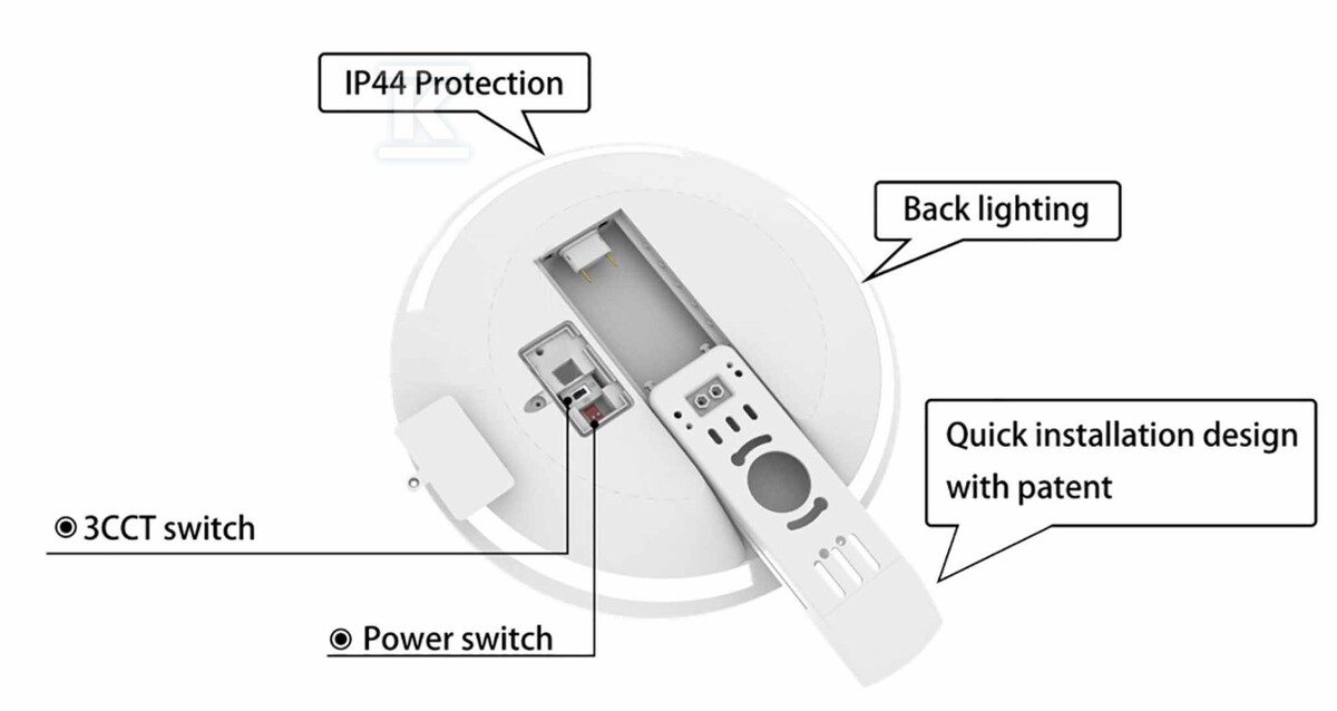 Plafon LED - SLIDE 24/18/12/6W 3CCT ADJ - GXPS240