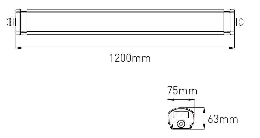 Герметичний світильник LED PCB - - GXWP385