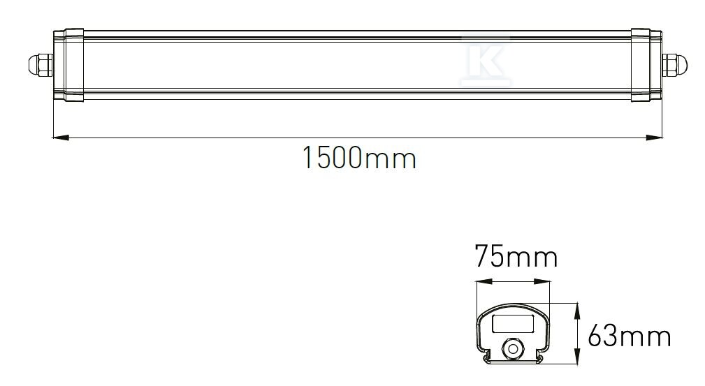 Oprawa hermetyk LED PCB - VOLITER - GXWP386