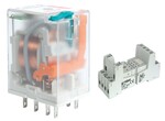 Przekaźnik elektromagnetyczny, przemysłowy R2N-2012-23-1024-WT + Gniazdo wtykowe GZT2-SZARE do Przekaźnika R2