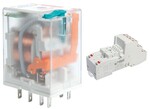 Przekaźnik elektromagnetyczny, przemysłowy R2N-2012-23-1024-WTLD + Gniazdo zaciskowe GZP4 PUSH-IN do R2N, R4N