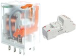 Przekaźnik elektromagnetyczny, przemysłowy R2N-2012-23-5024-WT + Gniazdo zaciskowe GZP4 PUSH-IN do R2N, R4N