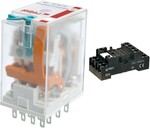Przekaźnik elektromagnetyczny, przemysłowy R4N-2014-23-1012-WT + Gniazdo wtykowe GZ4 do Przekaźnika R4