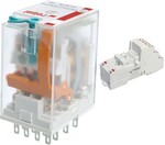 Przekaźnik elektromagnetyczny, przemysłowy R4N-2014-23-1012-WT + Gniazdo zaciskowe GZP4 PUSH-IN do R2N, R4N