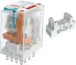 Przekaźnik elektromagnetyczny, przemysłowy R4N-2014-23-1012-WT + Gniazdo wtykowe GZT4-SZARE do Przekaźnika R4 szare