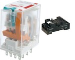 Przekaźnik elektromagnetyczny, przemysłowy R4N-2014-23-1012-WTLD + Gniazdo wtykowe GZ4 do Przekaźnika R4