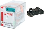 Przekaźnik elektromagnetyczny, przemysłowy R4N-2014-23-1024-WT + Gniazdo wtykowe GZ4 do Przekaźnika R4