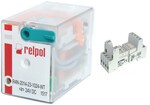 Przekaźnik elektromagnetyczny, przemysłowy R4N-2014-23-1024-WT + Gniazdo wtykowe GZT4-SZARE do Przekaźnika R4 szare