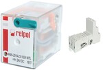 Przekaźnik elektromagnetyczny, przemysłowy R4N-2014-23-1024-WTL + Gniazdo wtykowe GZM4-SZARE do Przekaźnika R4 szare