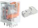 Przekaźnik elektromagnetyczny, przemysłowy R4N-2014-23-5024-WT + Gniazdo zaciskowe GZP4 PUSH-IN do R2N, R4N