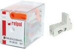 Przekaźnik elektromagnetyczny, przemysłowy R4N-2014-23-5024-WTL + Gniazdo wtykowe GZM4-SZARE do Przekaźnika R4 szare