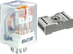 Przekaźnik przemysłowy 3P 10A 220V DC AgNi R15-2013-23-1220-WT + Gniazdo wtykowe PZ11 do Przekaźnika R15 3P PZ11-01