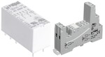 Przekaźnik miniaturowy RM84-2012-35-1012 elektromagnetyczny, styki: 2P, cewka: 12VDC, prąd obciążeniowy: 8A, raster 5mm + Gniazdo wtykowe GZT80-SZARE do Przekaźników RM84, RM85, RM87L, RM87P