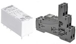 Przekaźnik miniaturowy RM84-2012-35-1024 elektromagnetyczny, styki: 2P, cewka: 24VDC, prąd obciążeniowy: 8A, raster 5mm + Gniazdo wtykowe GZM80-SZARE do Przekaźnika RM84, RM85, RM87L, RM87P
