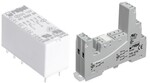 Przekaźnik miniaturowy RM84-2012-35-1024 elektromagnetyczny, styki: 2P, cewka: 24VDC, prąd obciążeniowy: 8A, raster 5mm + Gniazdo wtykowe GZT80-SZARE do Przekaźników RM84, RM85, RM87L, RM87P