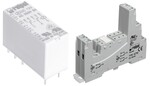 Przekaźnik miniaturowy RM84-2012-35-5024 elektromagnetyczny, styki: 2P, cewka: 24VAC, prąd obciążeniowy: 8A, raster 5mm + Gniazdo wtykowe GZT80-SZARE do Przekaźników RM84, RM85, RM87L, RM87P