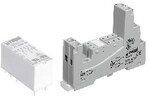 Przekaźnik miniaturowy RM84-2012-35-5230 elektromagnetyczny do obwodu drukowanego i gniazda wtykowegowyjście 2P dwa zestyki przełączne 8A/250V + Gniazdo wtykowe GZT80-SZARE do Przekaźników RM84, RM85, RM87L, RM87P