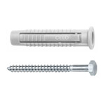 Кільцевий дюбель FX 10x50 з фланцем та гвинтом 7x65 мм. Кількість в упаковці 25 штук.