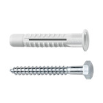 Kołek MZK 10x59 z kołnierzem z wkrętem 6x80mm.Ilość w opakowaniu 25 sztuk.