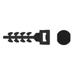 Тримач для кабельної стяжки вдавлюваний IFS 6x30, голова 4,8 мм, чорний. Кількість у упаковці 100 шт.