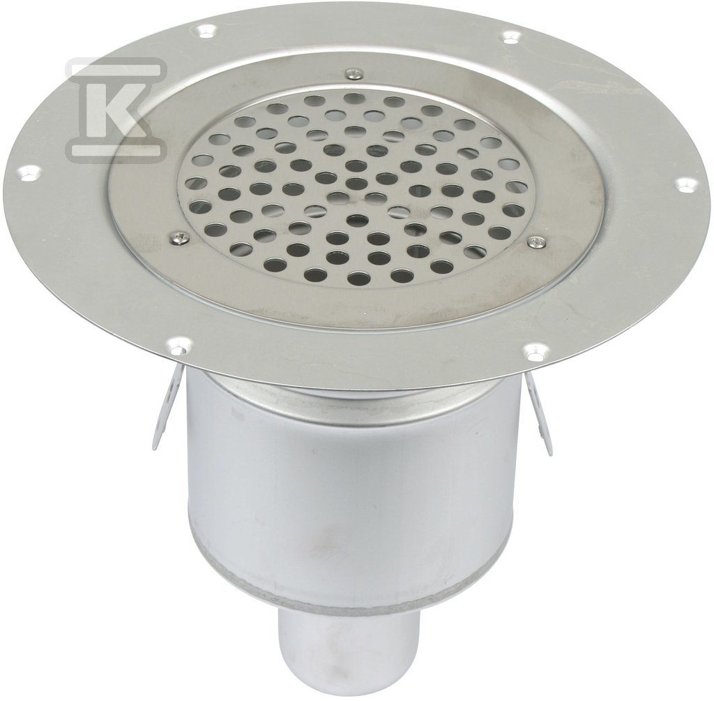 Bathroom inlet body with round grate - 260.300.050