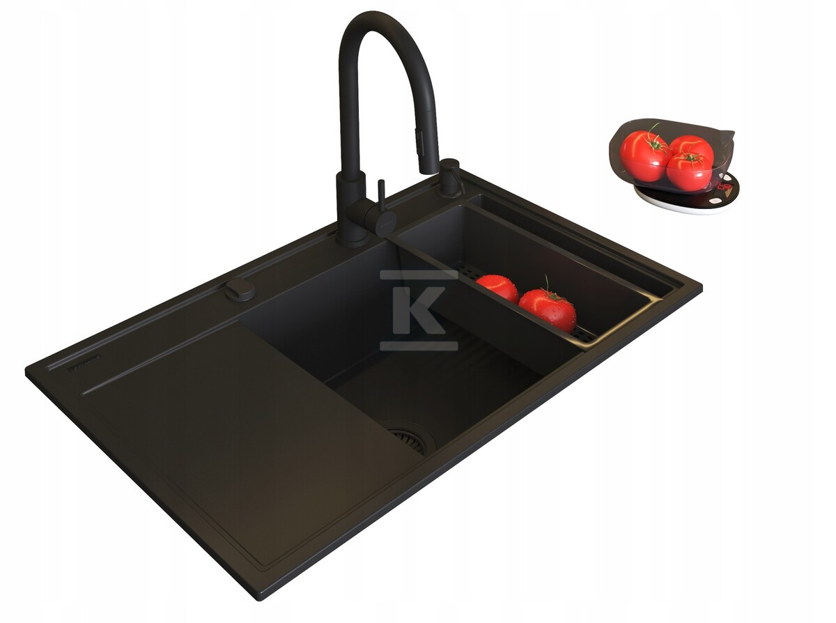 Zlewozmywak CAMEA (79x50) 1B1D R BE + - 5903726475693