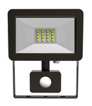 Naświetlacz LED, 128x176x31 IP65 230V 20W 1600lm 4000K czarny z regulowanym czujnikiem ruchu i zmierzchu z przewodem i regilowanym uchwytem montażowym, małe gabaryty, klasa ochronności II