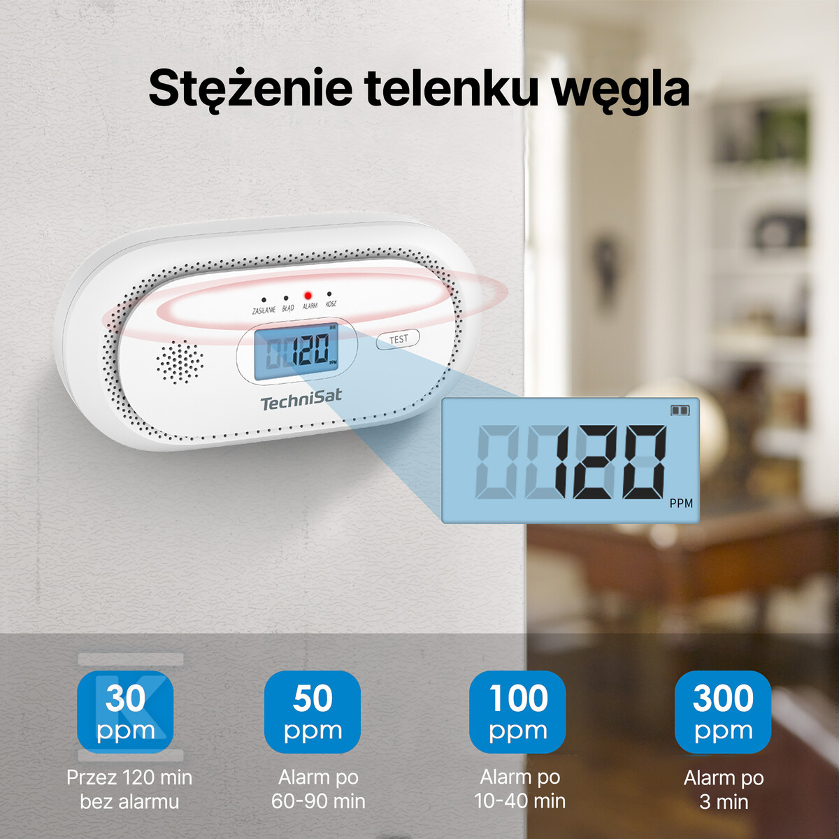 Czujnik tlenku węgla (czadu) TechniSat - 76-5334-00