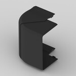 Tampa PK 90X55 D 8406 FB - elemento de canto externo, preto