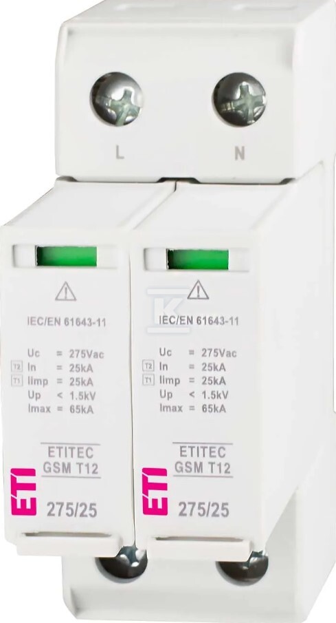 Ogranicznik przepięć T1, T2 (B, C) - - 002440604