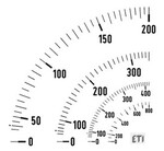Змінна шкала для амперметра EQ72 - 100A E72 100A