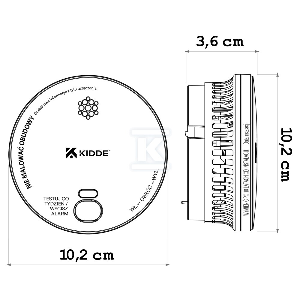 Комплект датчиків диму KIDDE - KID-2030-DSR3T-PL